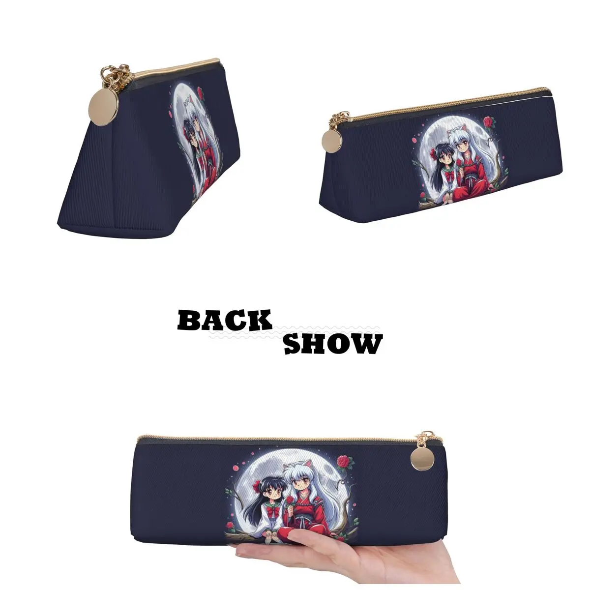 Estuche para lápices Manga Kimono Inuyasha Sesshomaru, estuche para lápices, almacenamiento, suministros de papelería, caja para bolígrafos de gran capacidad, bolsa para lápices, escuela