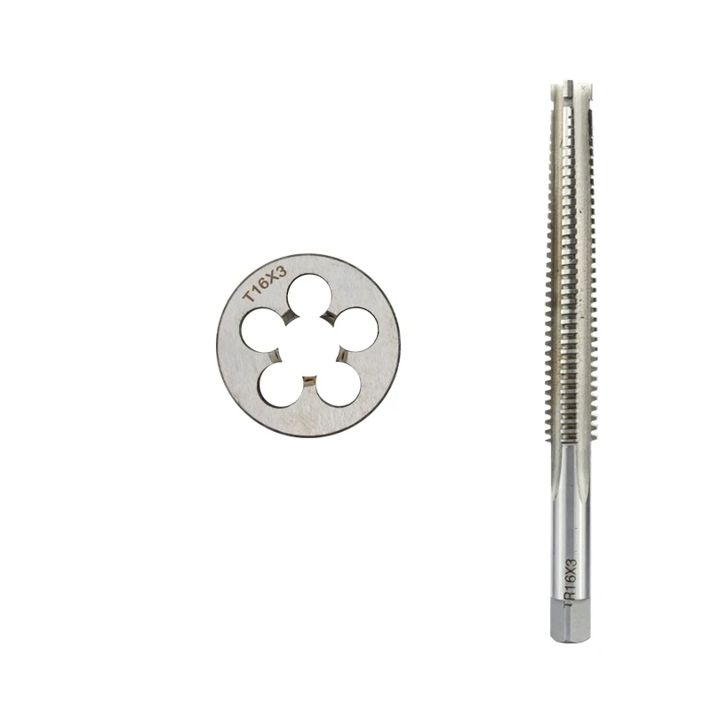 1 Set Left hand Trapezoidal Tap and Die Set TR 8 10 12 14 16 18 20 22 24  X1.5 X2 X3 X4 Thread Screw TR taps Round Threading Die