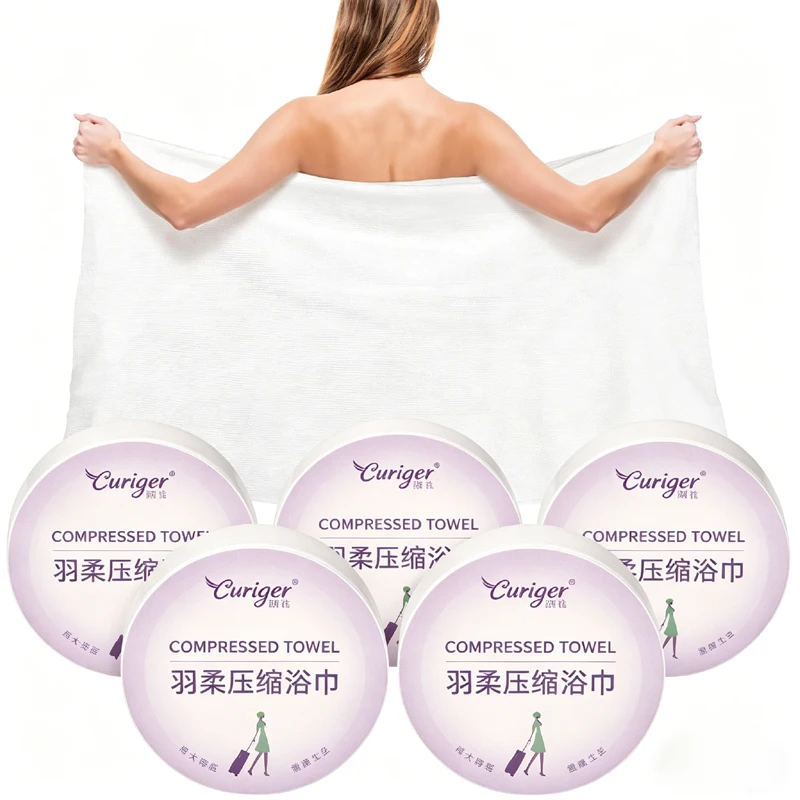Large Thicken Disposable Bath Towels Compressed Travel Towel for Hotel Camping Sports Hiking Beach Swimming Vacation