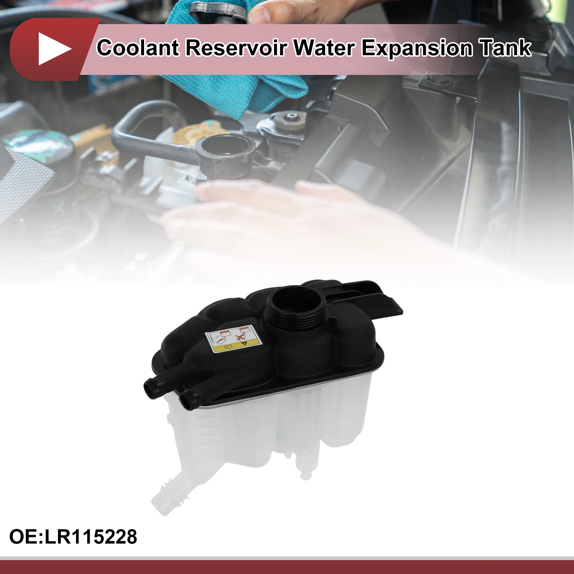 

UXCELL Engine Coolant Reservoir Water Expansion Tank for Land Rover Range Rover Evoque Discovery Sport Bottle No.LR115228