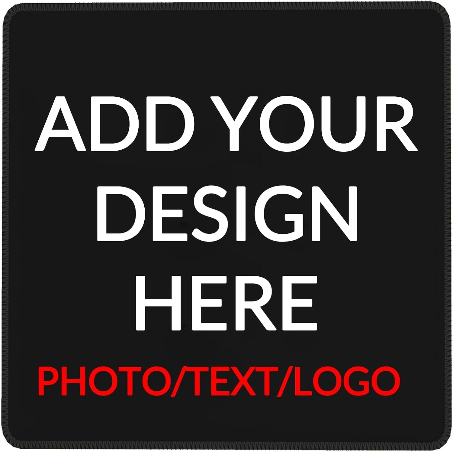 Custom DIY Round & Square Mouse Pad  Upload Your Photo Logo Text Anti‑Slip Stitched Edge Desk Mat Custom Gift for Gaming Office