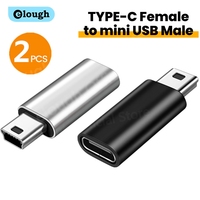 Elough Adapter Type C Female To Mini USB Male Connector For Phone PSP Camera MP3 Data Transfer Mini usb to typ c adaptador