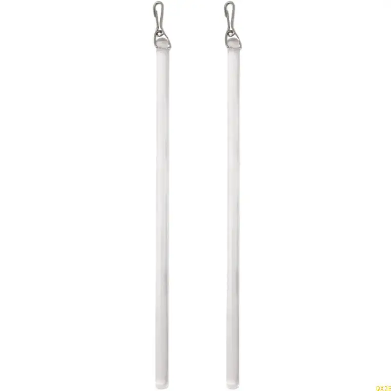 QX2E 2Pcs Curtain Opening Closing Clear Acrylic Window Drapery Pull Wand Rod