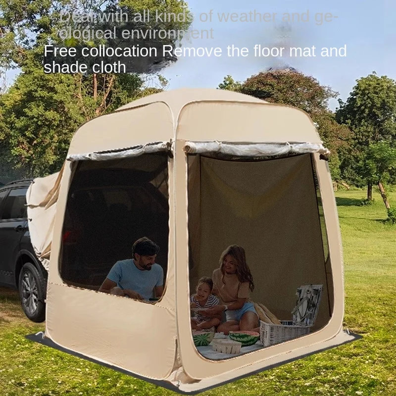 Waterproof Car Tail Tent, Quick Opening, Automatic Opening, Outdoor Camping, Trunk Extend, 4-5 P, Multifunction Camping Tent