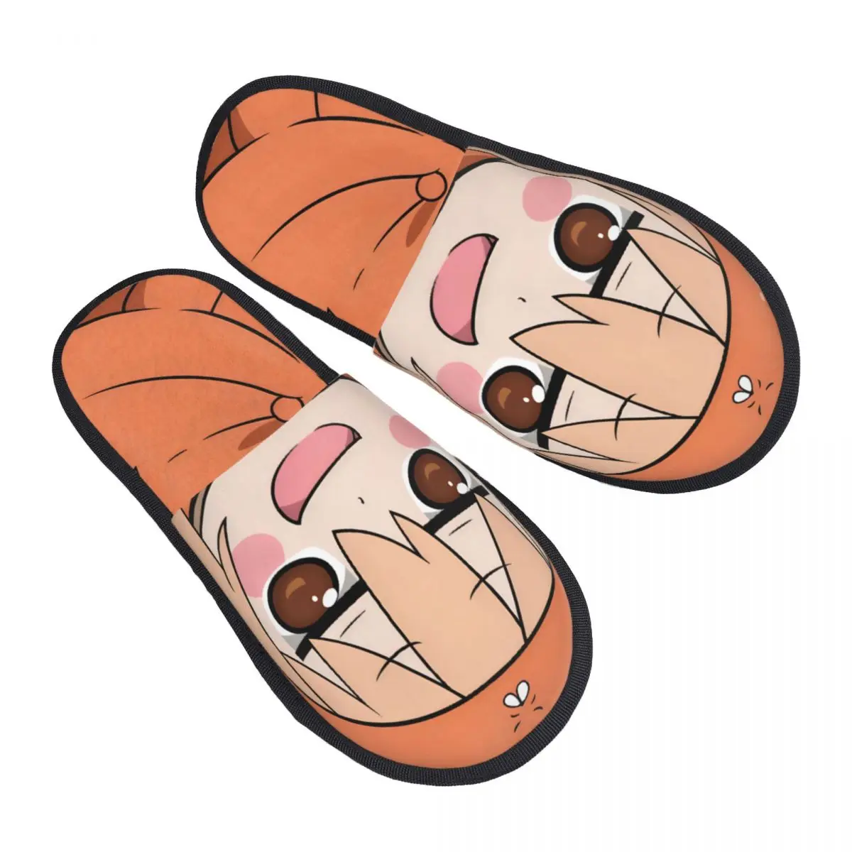 

Custom Print Women U-Umarues Cute Face Manga House Slippers Soft Warm Classic Memory Foam Fluffy Slipper Indoor Outdoor Shoes