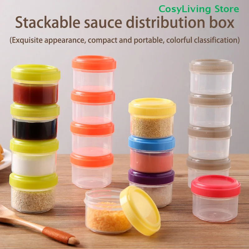 4Pcs 35ml Salad Dressing Containers With Lid To Go Plastic Twist Top Sauce Condiment Container Lunch Box Accessories