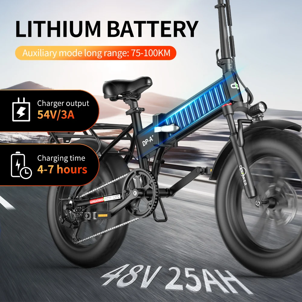 IDOTATA entrega en la UE 1000W bicicleta eléctrica 48V 20AH bicicleta eléctrica de montaña plegable 20 pulgadas neumático ancho bicicleta eléctrica para desplazamientos urbanos 36MPH