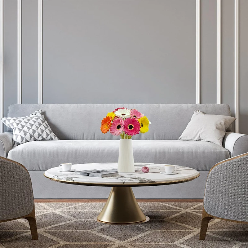 5/10 Stück 26cm Künstliche Seiden-Gerbera-Blumensträuße für Hochzeit, Heim- und Tischdekoration, Künstliche Gänseblümchen für DIY-Blumenarrangements – Detail 6