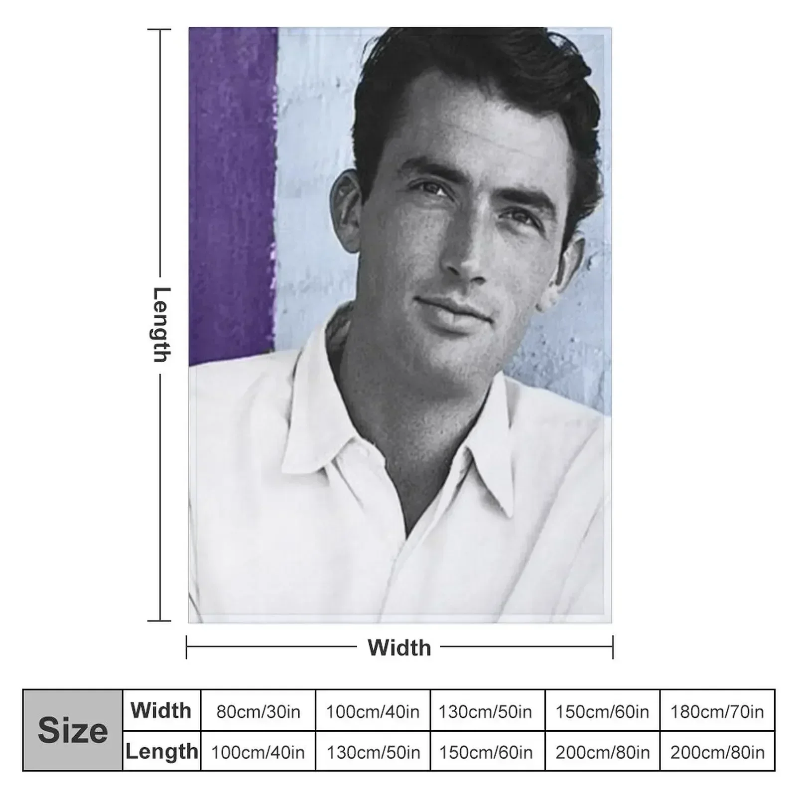 Gregory Peck on blue background Throw Blanket blankets and throws Summer For Decorative Sofa Blankets