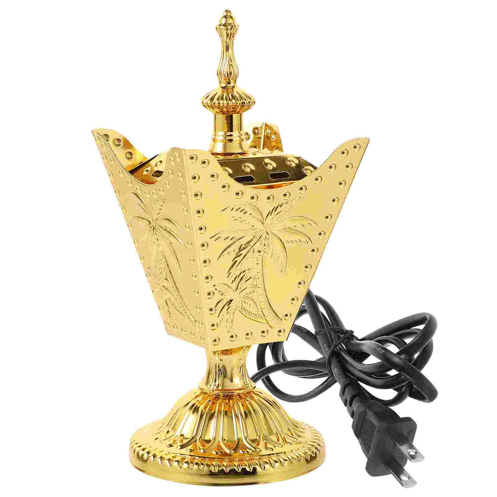 

Electric Bakhoor Burner Plug-in Incense Coil For Decoration Golden Vintage Ornaments