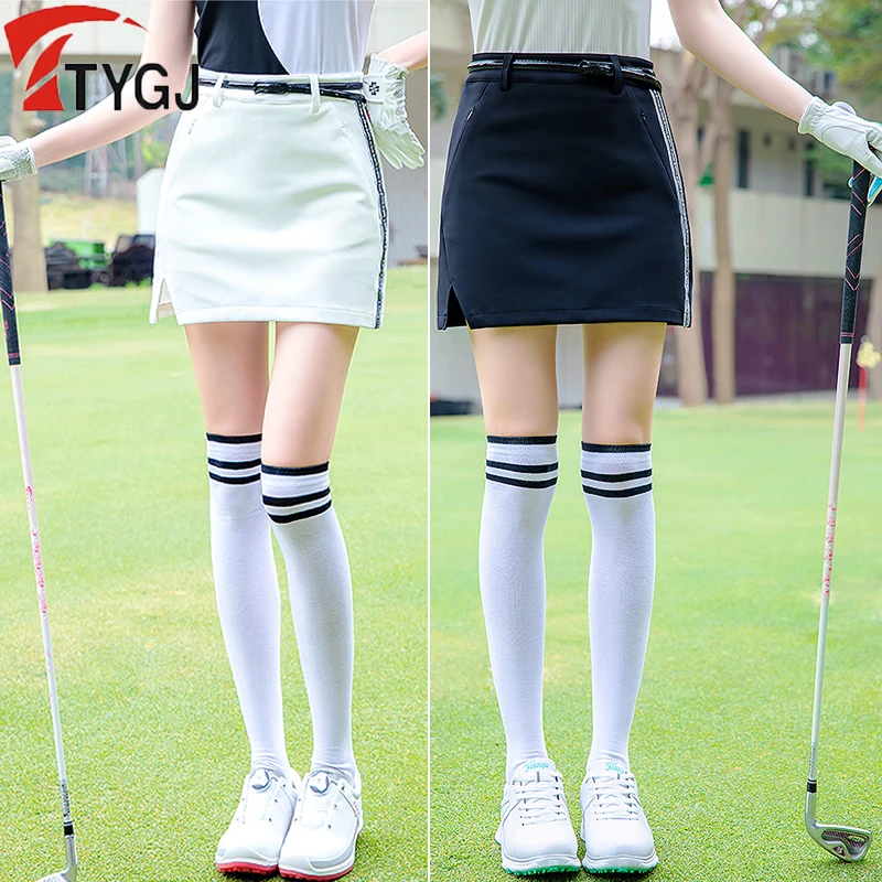

TTYGJ Golf Skirts for Women High Waist Fall SpringTennis Skirt Outdoor Sports Pencil Skorts with Short Ladies Split Golf Wear