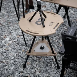 Outdoor Camping Tactical Corner a Few Bucket Frame Fold Small Table Multi-functional Lift Round Table Camping Leisure Tea Table