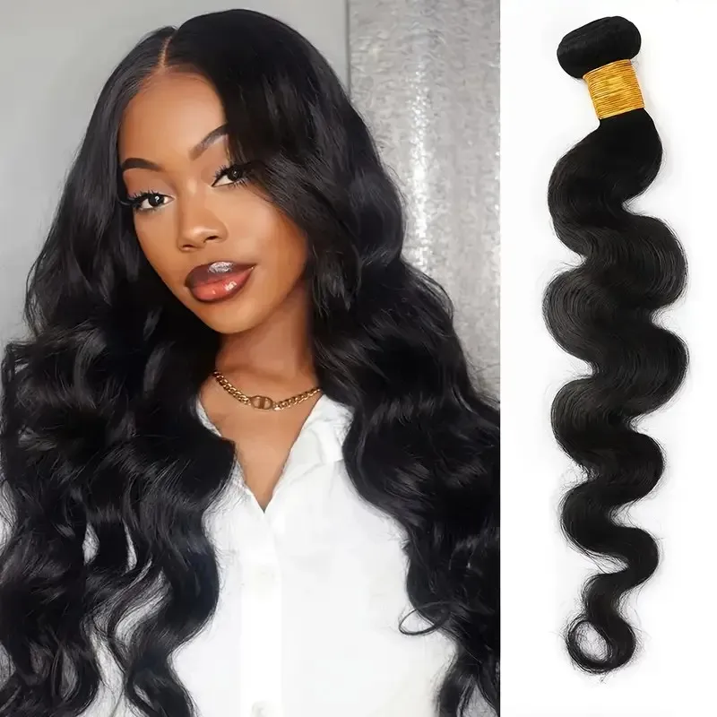 

Объемная волна, пучки человеческих волос, необработанные бразильские волосы Virgin Remy, 14-30 дюймов, натуральные черные пучки плетения волос