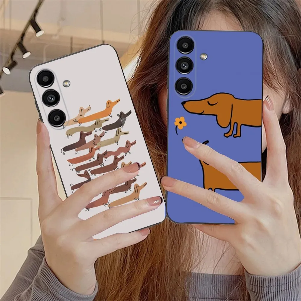 

Dachshund Dog Love Phone Case For Samsung S24,S21,S22,S23,S30,Ultra,S20,Plus,Fe,Lite,Note,10,9,5G Black Soft Cover