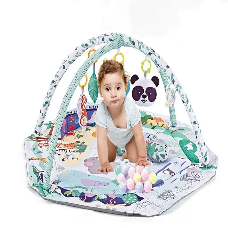 Multi-Kinetic Fence Baby Crawling Mat Game Blanket Newborn Toy Activity Amazon Hot Sale Baby Fitness Rack