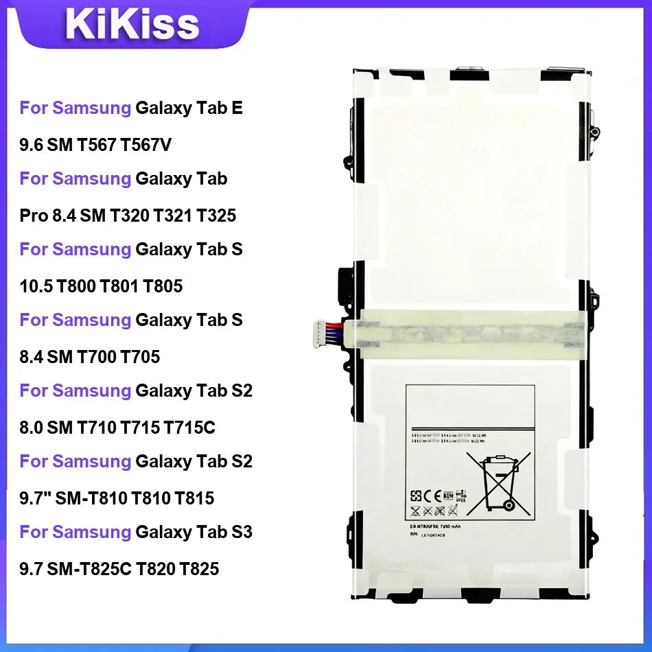 Battery For Samsung Galaxy Tab E 9.6 SM Tab Pro 8.4 Tab S 10.5 T800 Tab S 8.4 T700 Tab S2 8.0 Tab S2 9.7" Tab S3 9.7 T4800E
