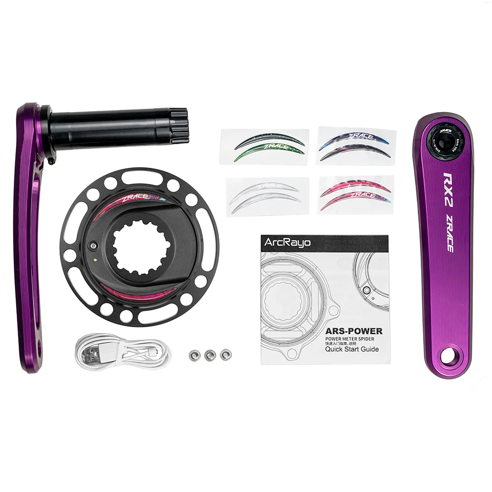 ZRACE RX2 Power Meter Crank, zeer nauwkeurige volledige CNC, DUB trapas, Power Crank, compatibel met zowel 110 BCD 4-arm / 5-arm