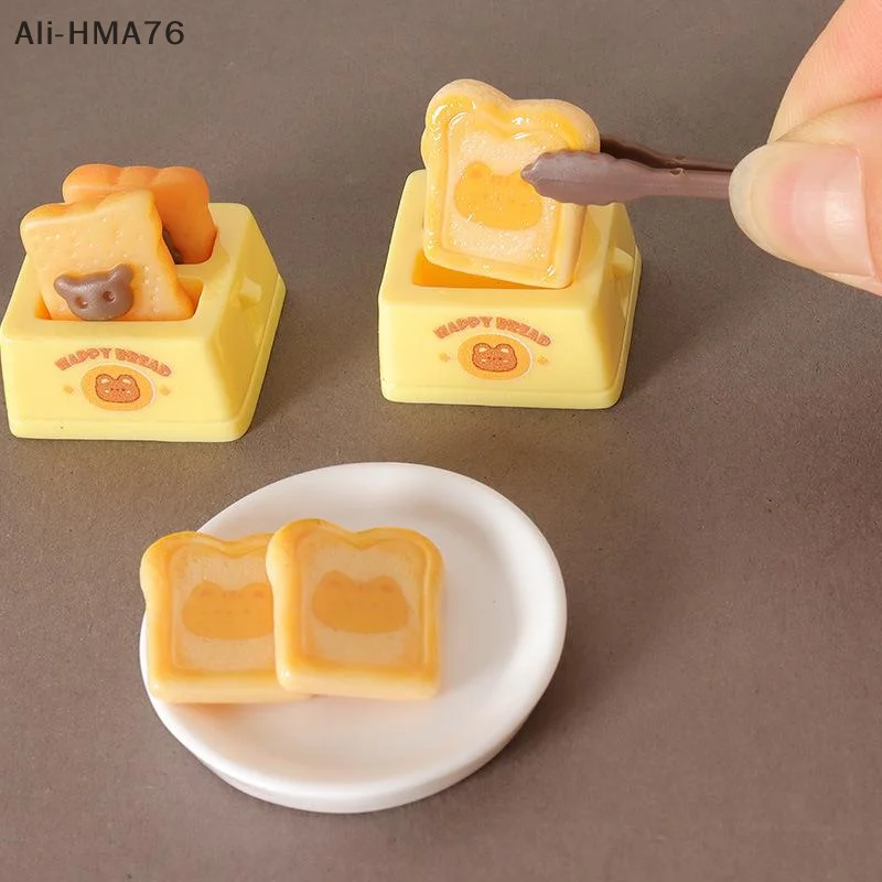 12Pcs/set 1:12 Dollhouse Miniature Bread Machine Jam Baking Clip Model Toy Doll House Accessories Children 's Pretend Play Toy