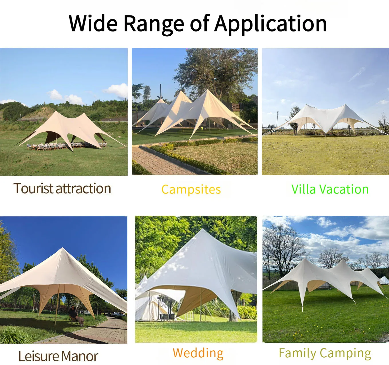 Factory Direct Wholesale Price 10m 15m 20m Outdoor UV Resistant Marquee Wedding Party Event Tents with Carry Bag