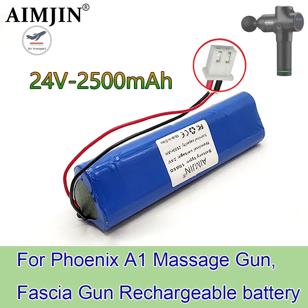 6s1p Rechargeable Battery Pack for Phoenix A1 Massage Gun,Fascia Gun With BMS DIY Install New 24V 2500mAh Li-ion