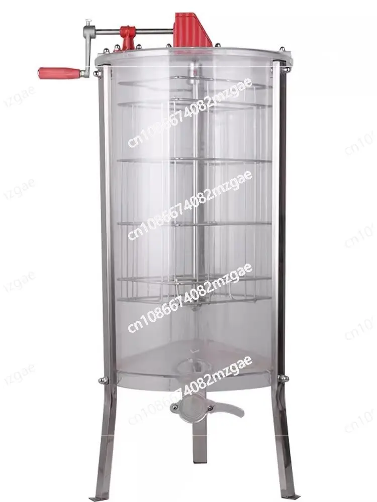 Frame Manual Transparent Acrylic Honey Extractor with Stand Beekeeping Centrifuge Machine Manual Honey Extractor