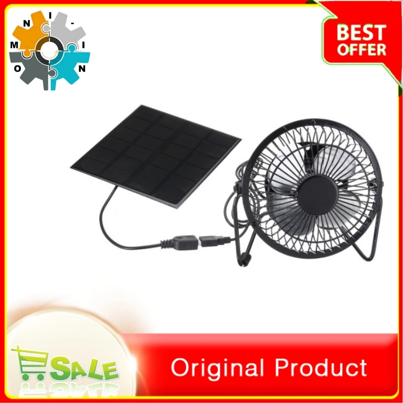 

Omni-in 5 W Solar Panel Power Fan Set, Pet Ventilation, Outdoor Charging Panel, Cooling Fan, Cool