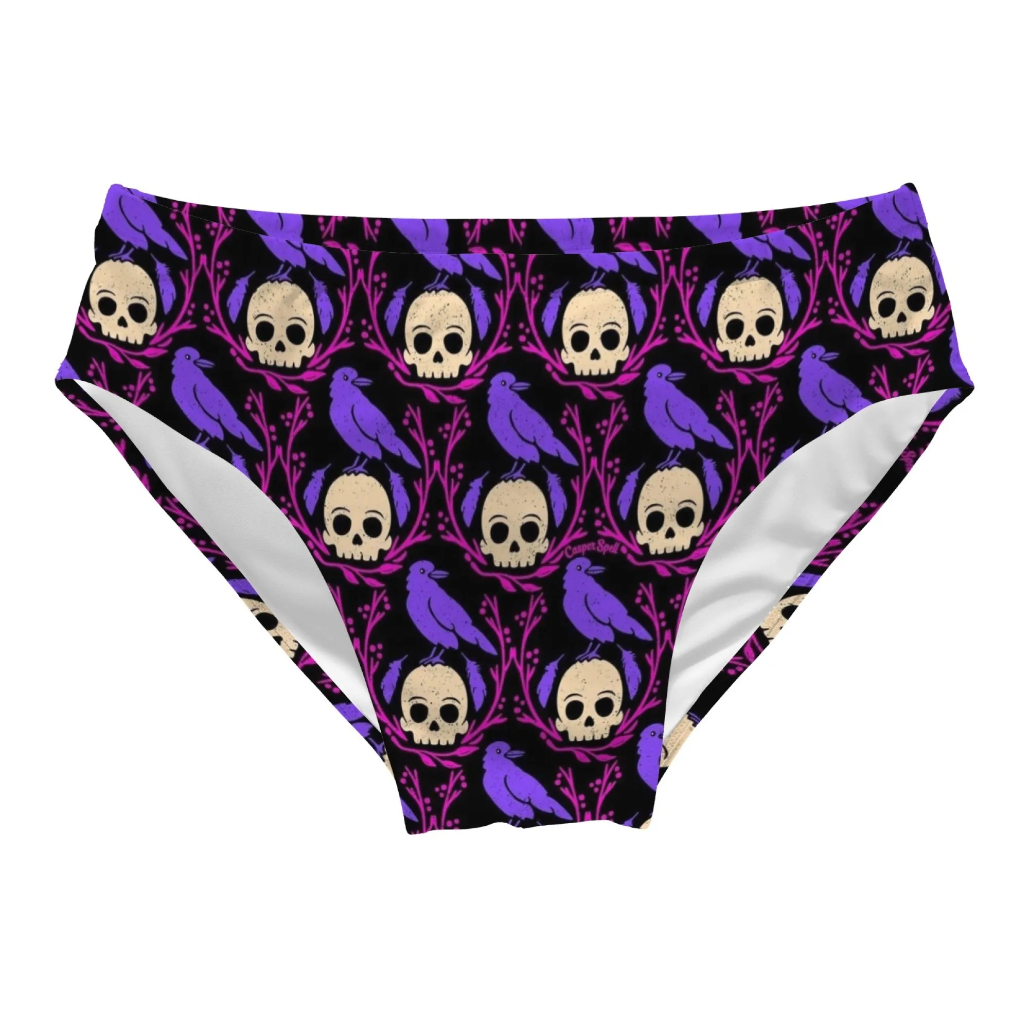 Gothic Raven Skull Sexy Men's Swimming Trunks Lightweight Comfortable Briefs Bikini Swimwear Men's Beach Surf Shorts Swimsuit