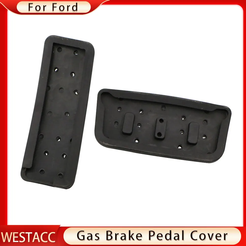 Stainless Steel Car Pedal Pads Cover for Ford Everest Endeavour Raider Ranger 2016 - 2023 Gas Fuel Brake Pedals Pad Accessories