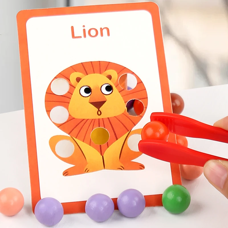 Montessori Matematica Conteggio Ordinamento Giocattolo Clip Perline Giochi di abbinamento Abilità motorie fini Numero Colore Giocattoli educativi sensoriali per bambini