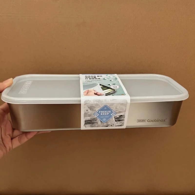 304 Stainless Steel Food Storage Container Airtight Pasta Noodle Box Grain Rice Cereal Sealed Jar Kitchen Organizer