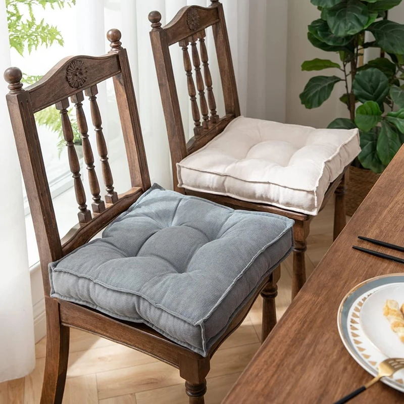 

Мягкие бархатные вельветовые квадратные подушечки для стульев, Удобные однотонные стулья для дома, столовые офисные стулья, деревянные полы, 방