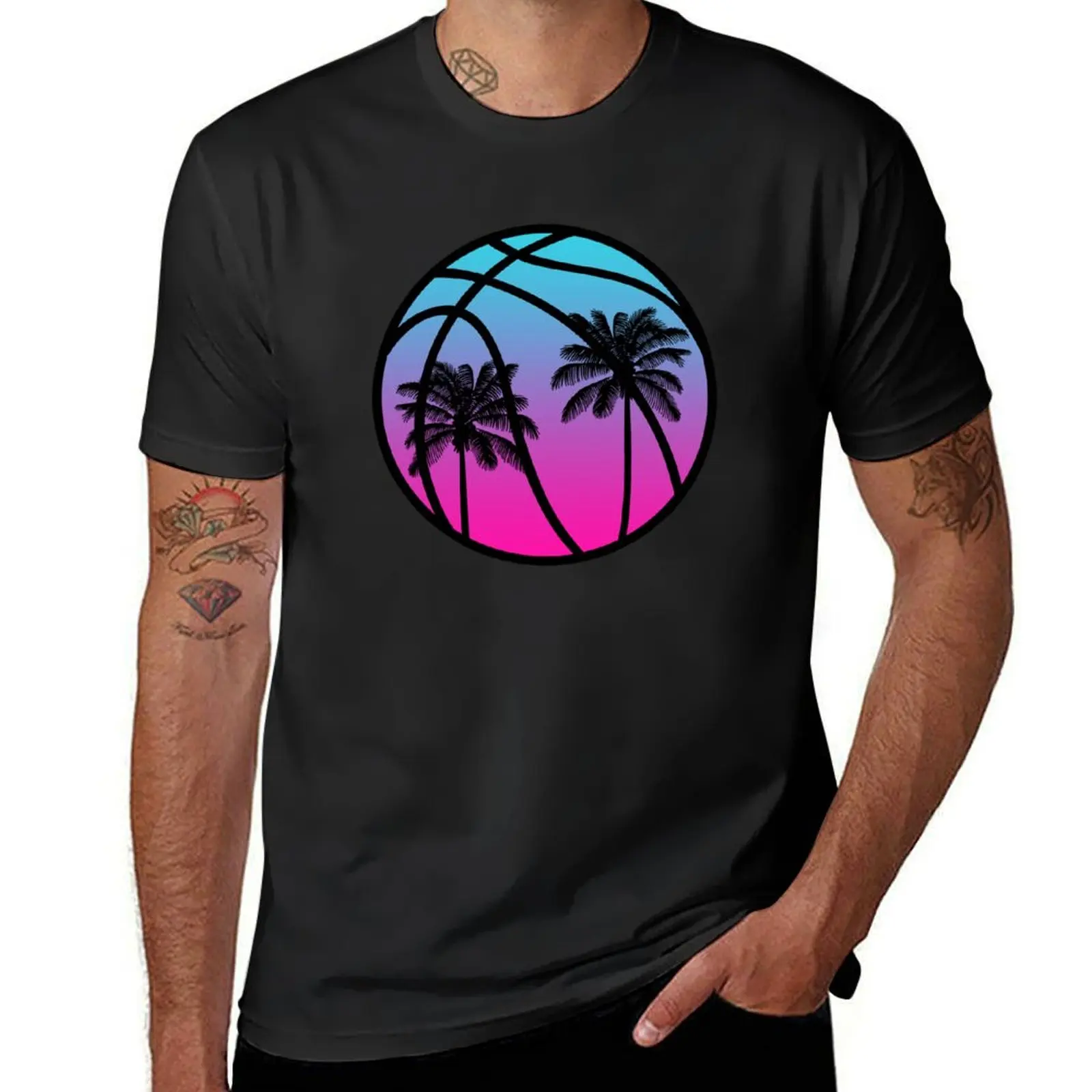 

Miami Vice Basketball - Black T-Shirt customizeds sublime new edition shirts graphic tees workout shirts for men