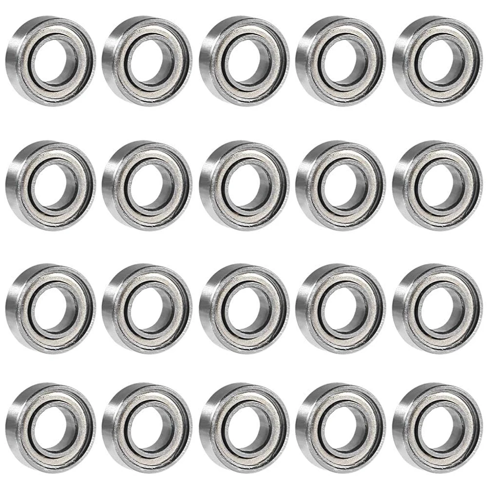 20 Pcs 688ZZ Ball Bearing 8mm x 16mm x 5mm Double Shielded 688-2Z 2080088 Dual Sided Carbon Steel Deep Groove Bearings