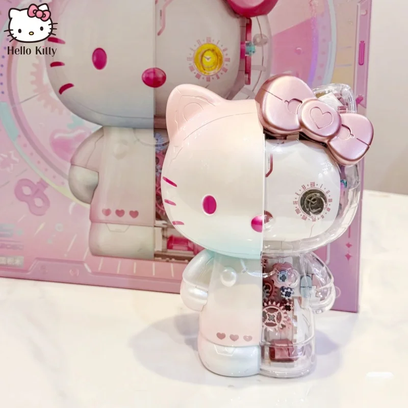 New Sanrio Hello Kitty Colorful Candy Series Assembled Model Anime Figurines Model Kawaii Hello Kitty Ornaments Toys Kids Gifts