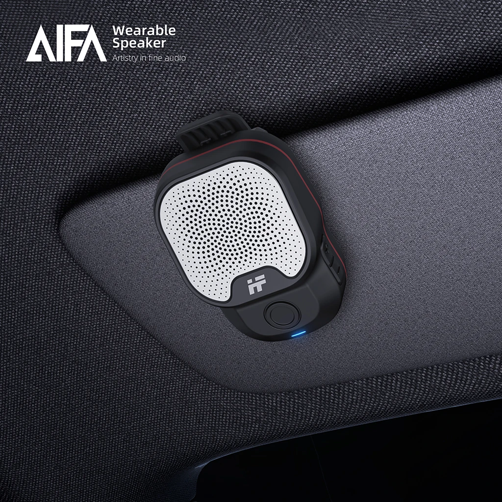 

AIFA Bluetooth Speaker High Quality Portable Waterproof Handsfree Car Kit Sun Visor Clip Player TWS BT 5.3 With Microphone