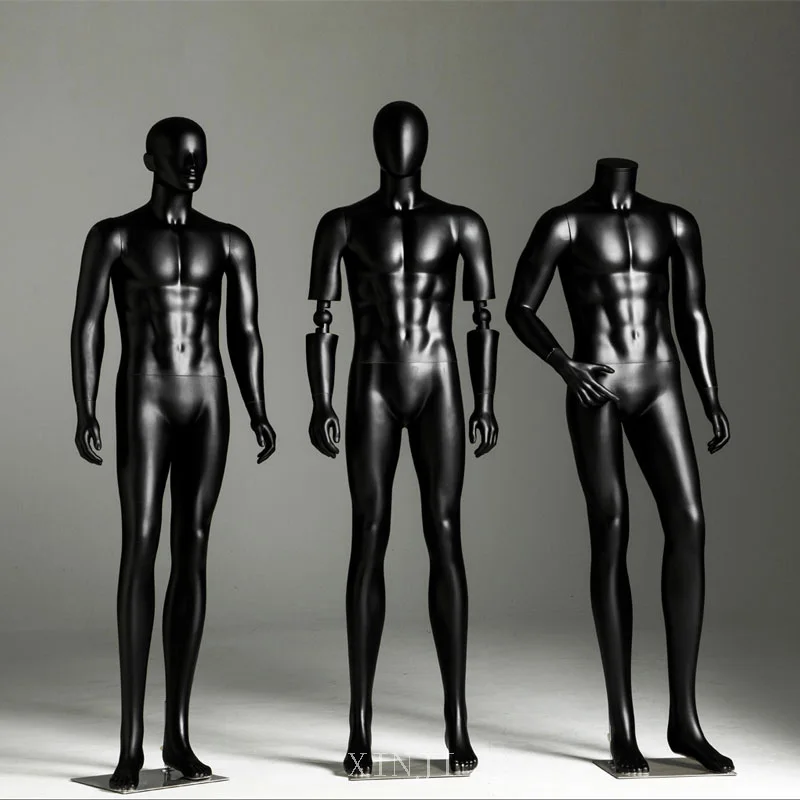 Men Full Body Black Mannequin Men Models Props Human Bodies Casual Men Dummies Customized Factory Direct Sell