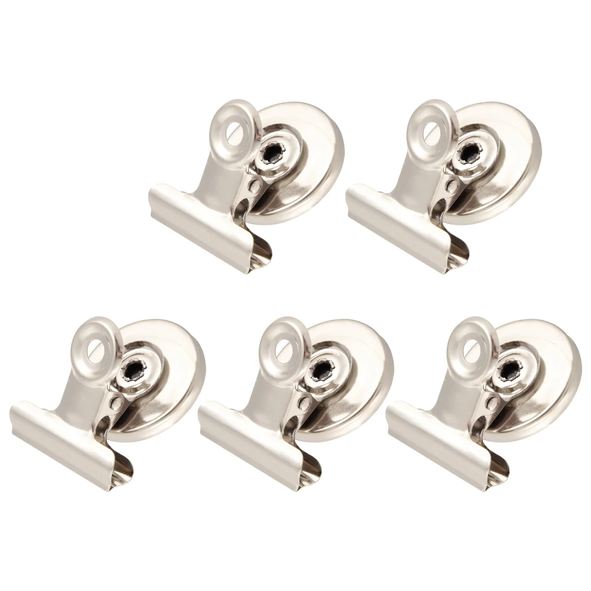 Klip Magnet kulkas, 5 buah, klip Magnet kulkas, pemegang pesan, pegangan magnetik, logam kantor rumah