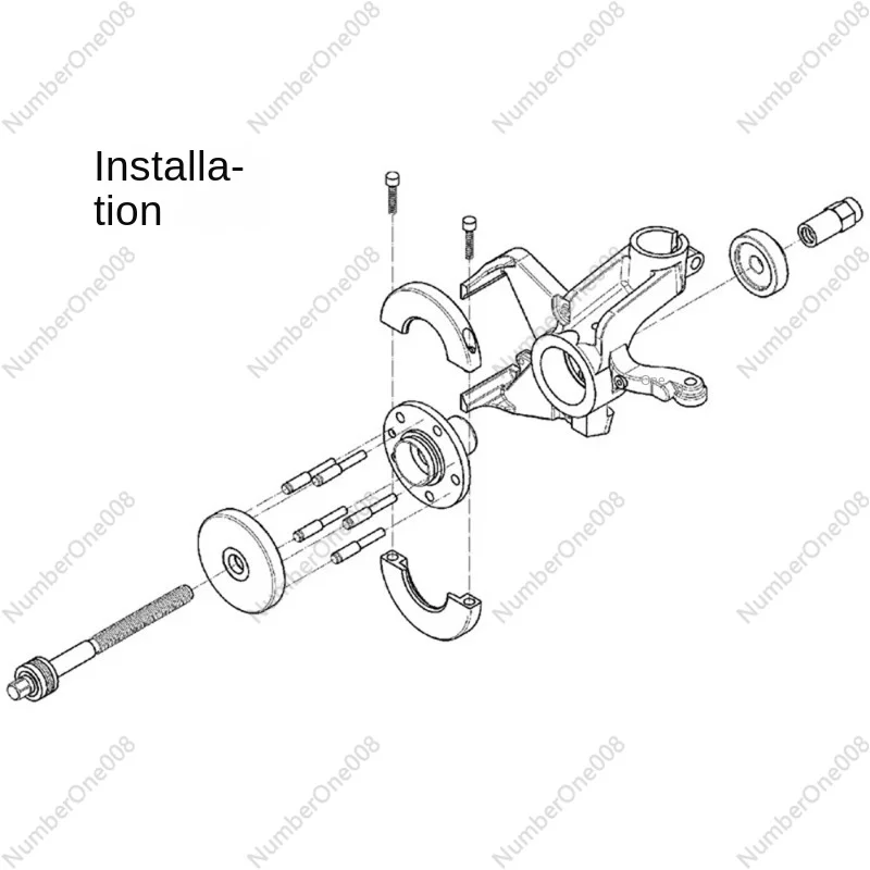 For Volkswagen For Audi 72mm Front Wheel Hub Bearing Disassembly Tool Bearing Puller