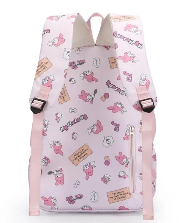 Kuromi-Mochila escolar para estudiantes, morral escolar de dibujos animados kawaii para niñas, primaria y media