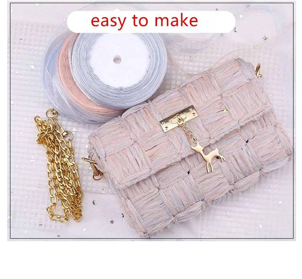 DIY Hand Knitting Crochet Bags Material Kit Woven Bag Making Tool Cross Stitch Mesh Plastic Canvas Sheets Set Handmade Purse Kit