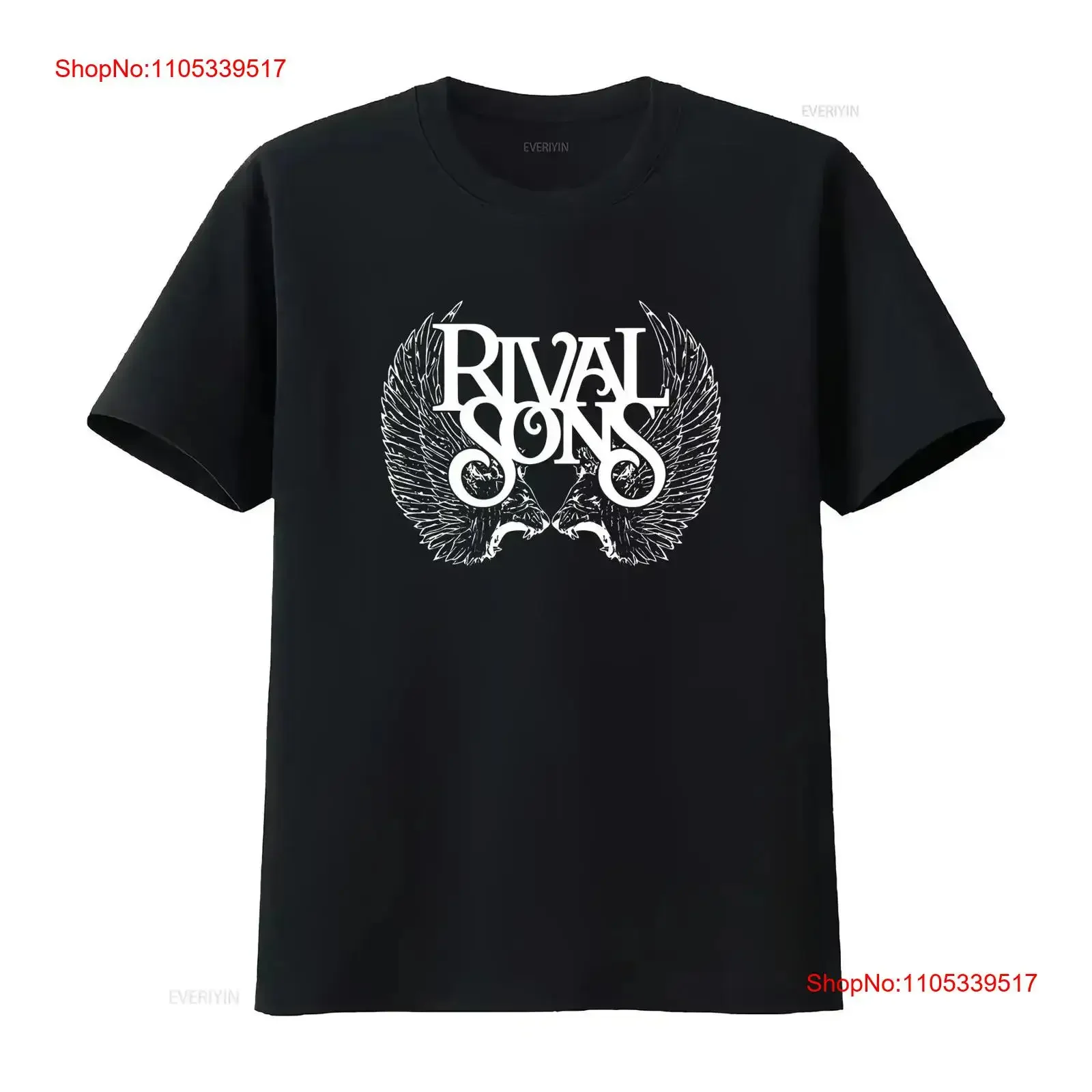 Rival Sons American Rock Band Men's Black T Shirt S 3XL vintage Washed Stretched fashion Slightly designer clothes Breathable