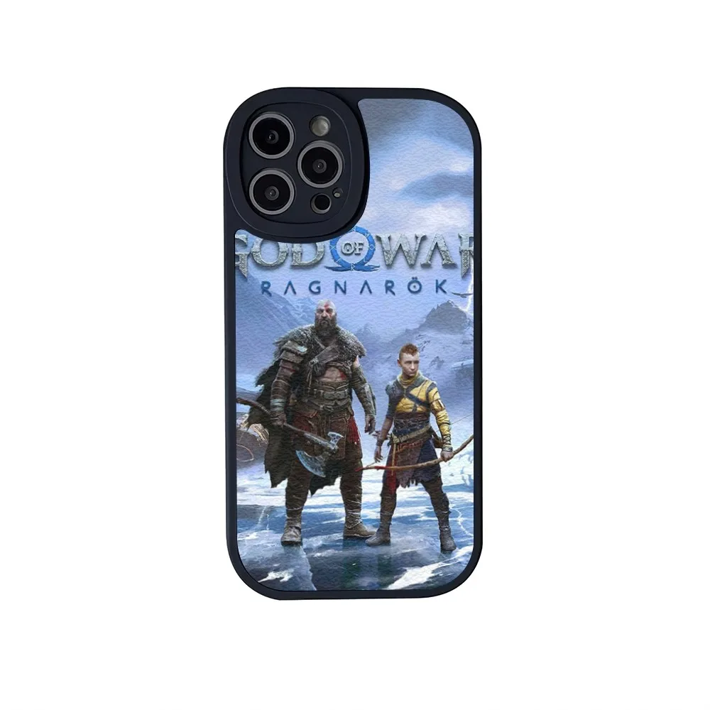 Game God of W-War Ragnarok Phone Case For iPhone 11 12 13 14 15 X XR Pro MAX Plus Lens Protective Leather Soft Back Cover