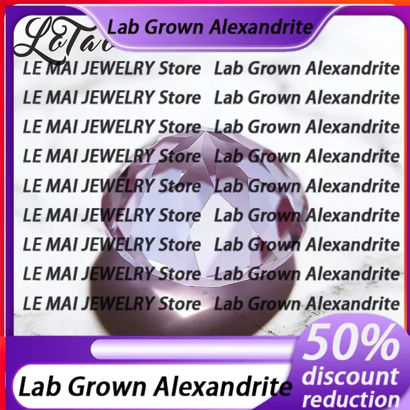 

Top Lab Grown Alexandrite Stone Round Shape Charms Gemstone for DIY Ring Necklace Earrings Main Materials Selectable Certificate