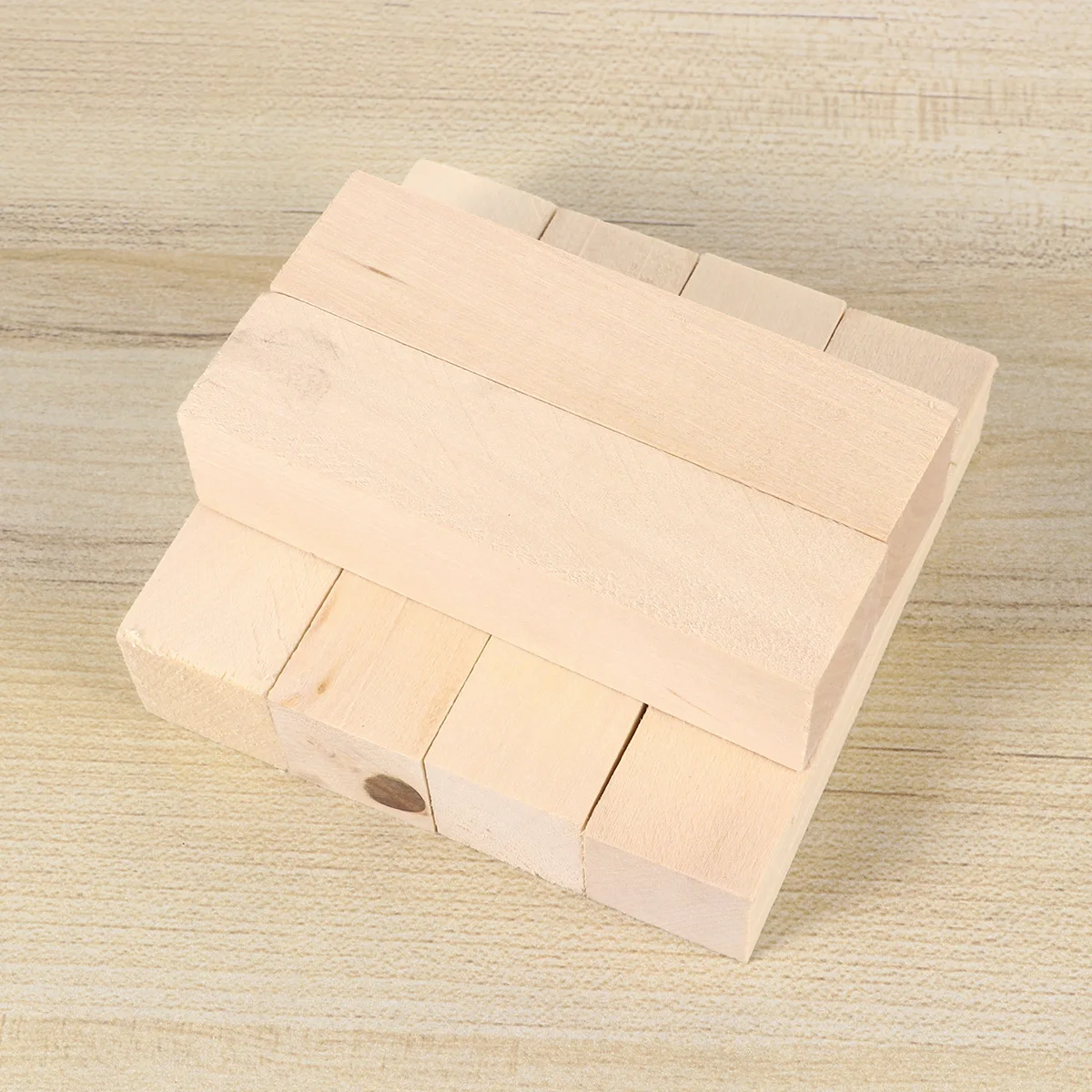 

12 pcs Wooden Block Set Unfinished Diy Cube Small Blank Wood Pieces For Craft Ornament Painting Home Decor Wedding Handprint Art