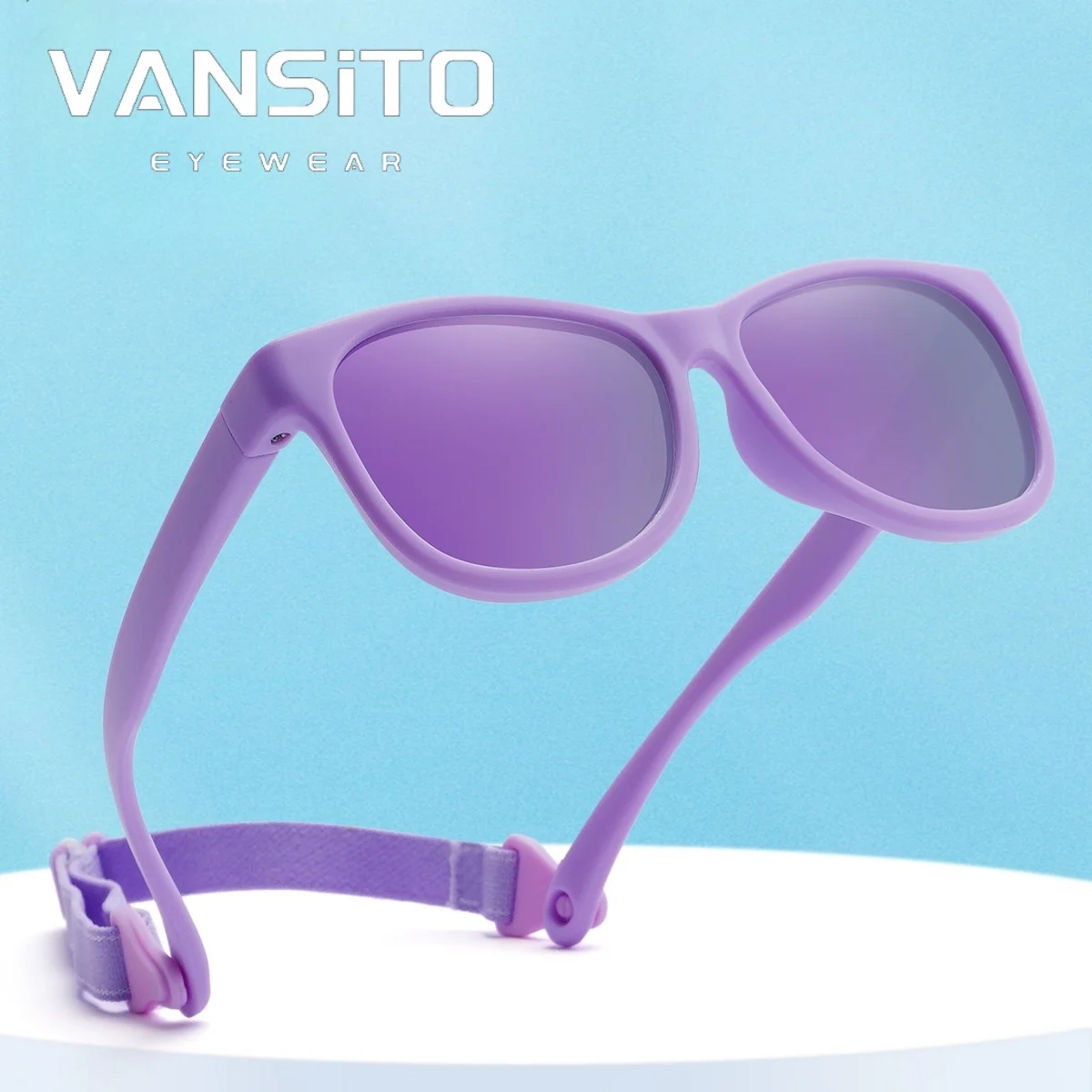 

VANSITO классический стиль, безопасный и удобный материал TPEE для улицы, защита от UV400, легкие поляризованные солнцезащитные очки для детей 0–3 лет
