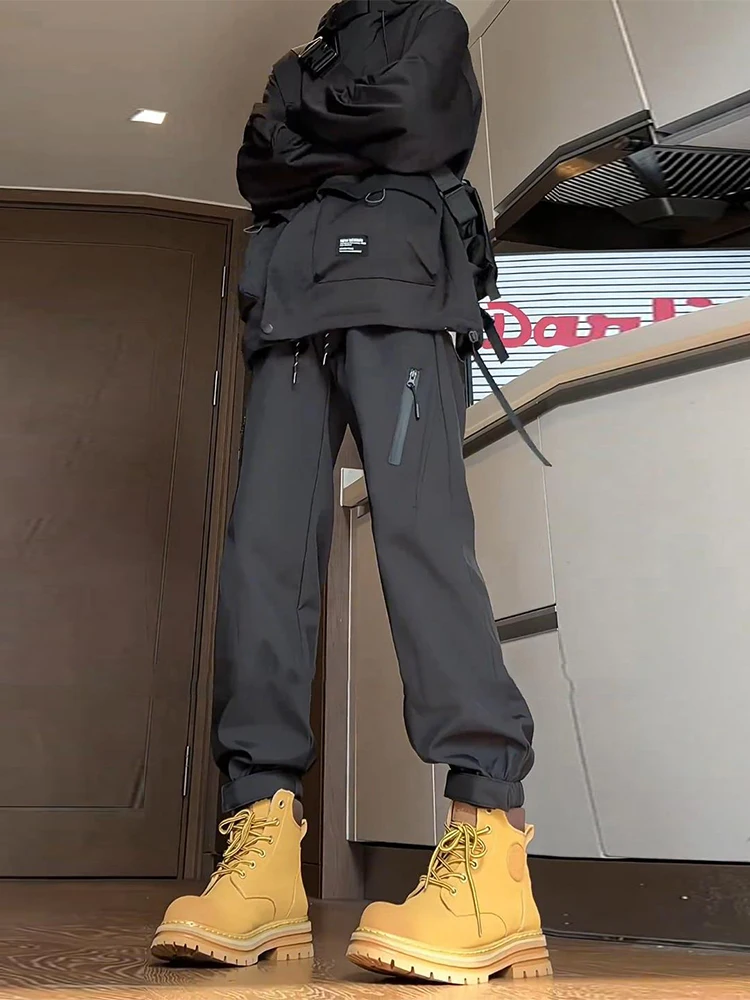 

Мужские спортивные брюки American Sle, черные, водонепроницаемые, на флисовой подкладке, для повседневной носки, осенне-зимние, для активного отдыха, для альпинизма, рабочая одежда, свободный крой