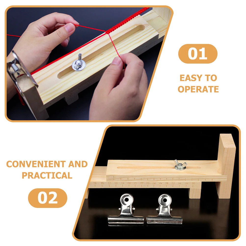 

1Set Weaving DIY Craft Tool Wooden Bracket for Braided Bracelets Lanyards Handmade Jewelry Making Kit Unisex Gift