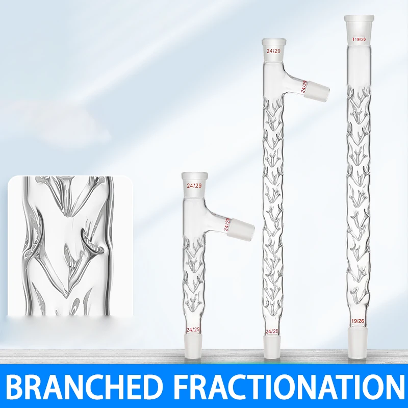 Laboratory distillation tube condensation column with spur-shaped fractionating column 100/200/250/300/400mm