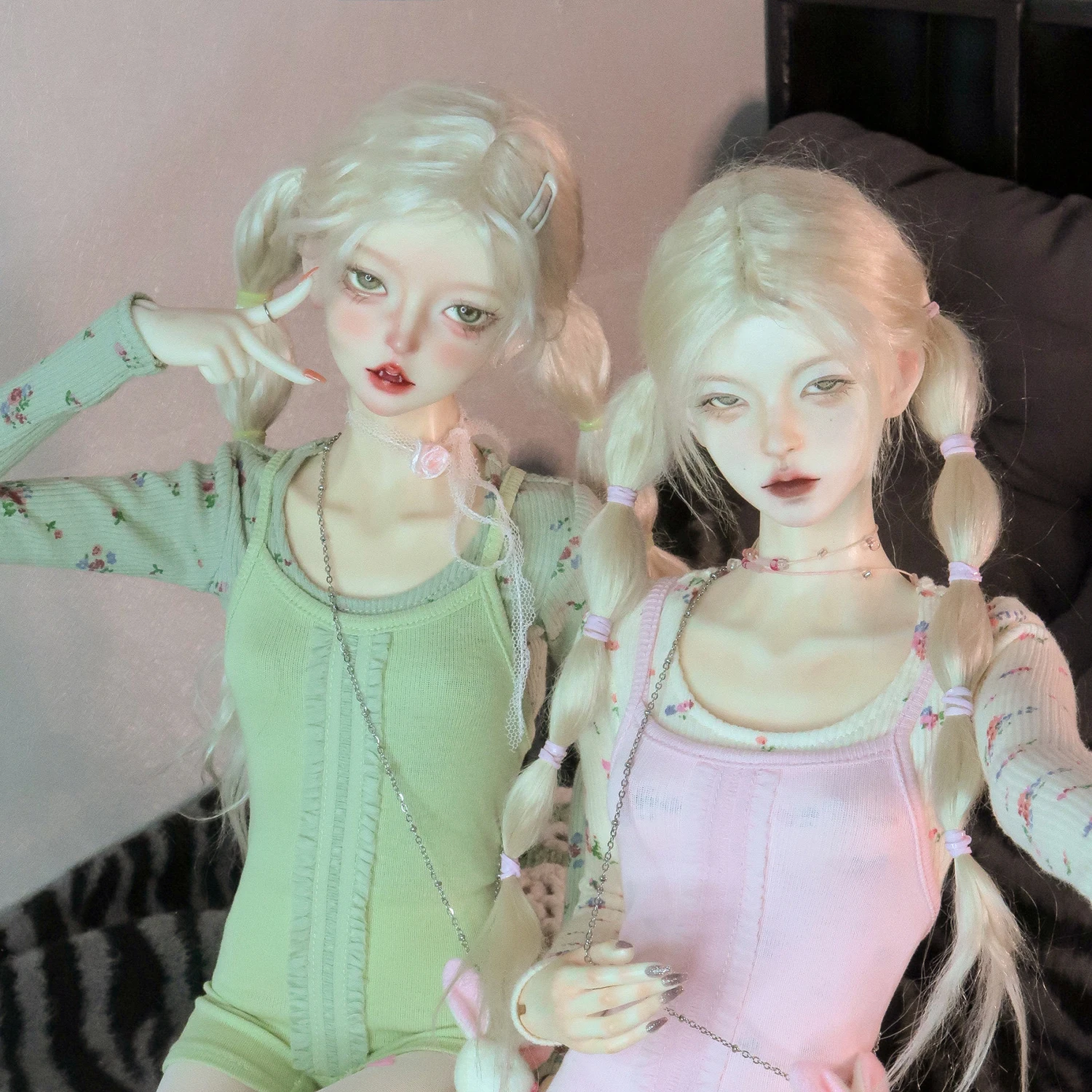 BJD Clothes Versatile Knitted Jumpsuit with Straps for 1/3 1/4 Ball Jointed Doll Romper Ideal Doll Clothes Accessories