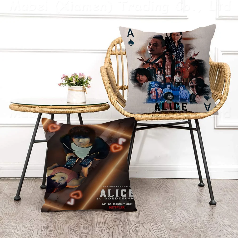 

Hot TV Alice In Borderland Personalized Pillow Cover Kids Bedroom Wild Party Decor Pillowcase Kid Birthday Shower Gift